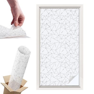 Okleina na okno mleczna Geometryczne wzory