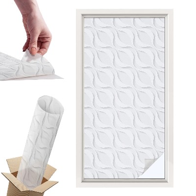 Witraż samoprzylepny na okno Falistych kształtów