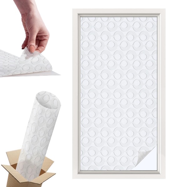 Okleina na okno mleczna Geometryczne kształty