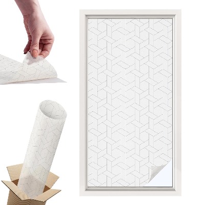 Naklejki witrażowe na drzwi Geometryczna plecionka