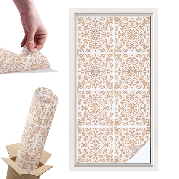 Witraż samoprzylepny na okno Klasyczny ornament