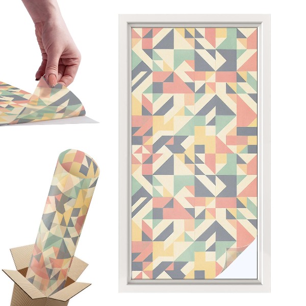 Okleina na okno mleczna Energia geometrii