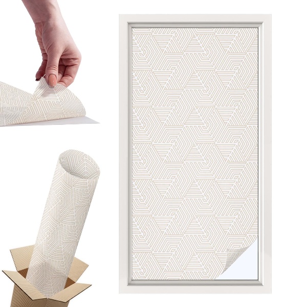Okleina na okno mleczna Liniowe trójkąty