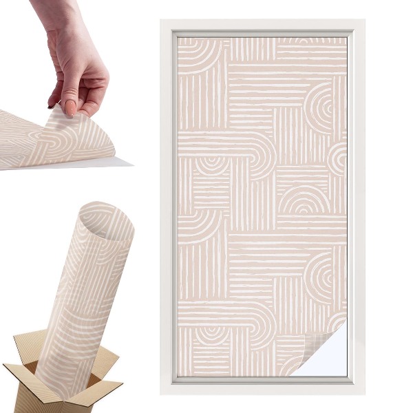 Naklejki witrażowe na drzwi Geometryczny wzór