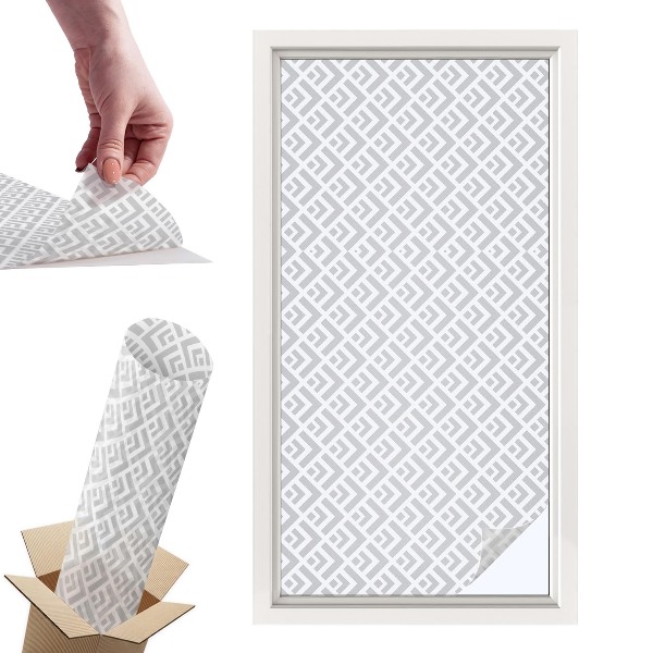 Okleina na okno mleczna Geometryczny motyw