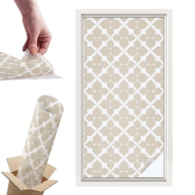 Okleina na okno mleczna Geometryczne liście