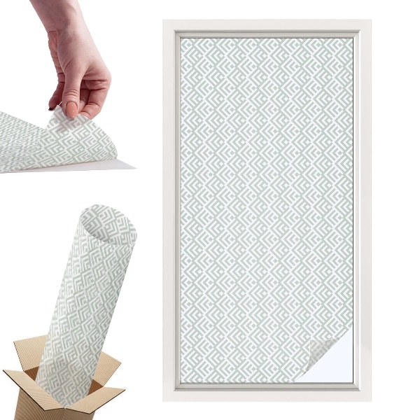 Naklejki witrażowe na drzwi Geometryczny motyw