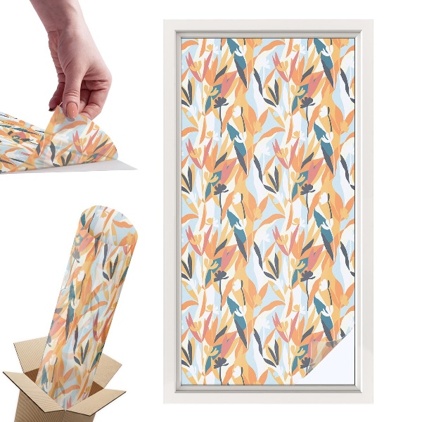 Witraż samoprzylepny na okno Botaniczna energia