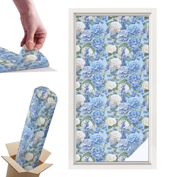 Naklejki witrażowe na drzwi Kwiatowy urok