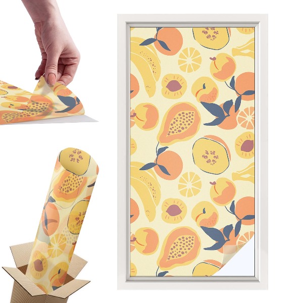 Naklejki witrażowe na drzwi Soczyste owoce