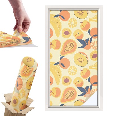 Naklejki witrażowe na drzwi Soczyste owoce