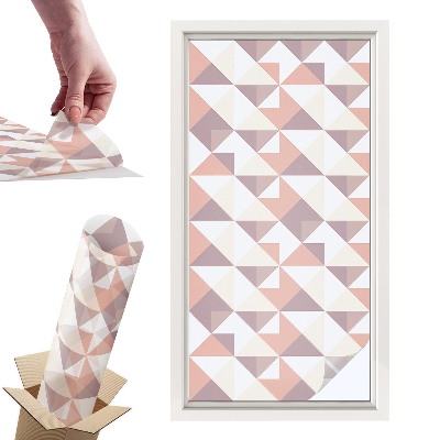 Witraż samoprzylepny na okno Nowoczesne trójkąty