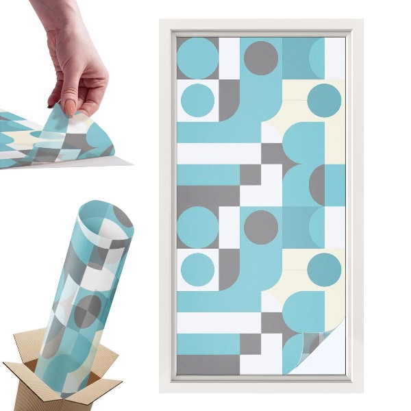 Naklejki witrażowe na drzwi Geometryczne wzory