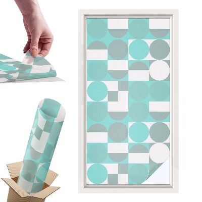 Naklejki witrażowe na drzwi Geometryczne kształty