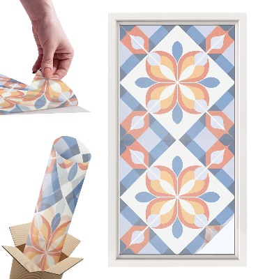 Okleina na okno mleczna Kolorowa symetria