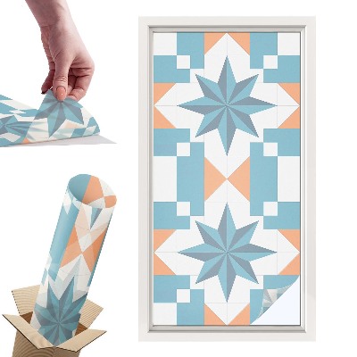 Witraż samoprzylepny na okno Niebieskie gwiazdy