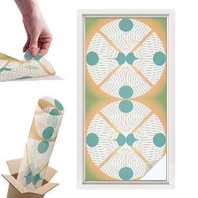 Naklejki witrażowe na drzwi Geometryczna harmonia