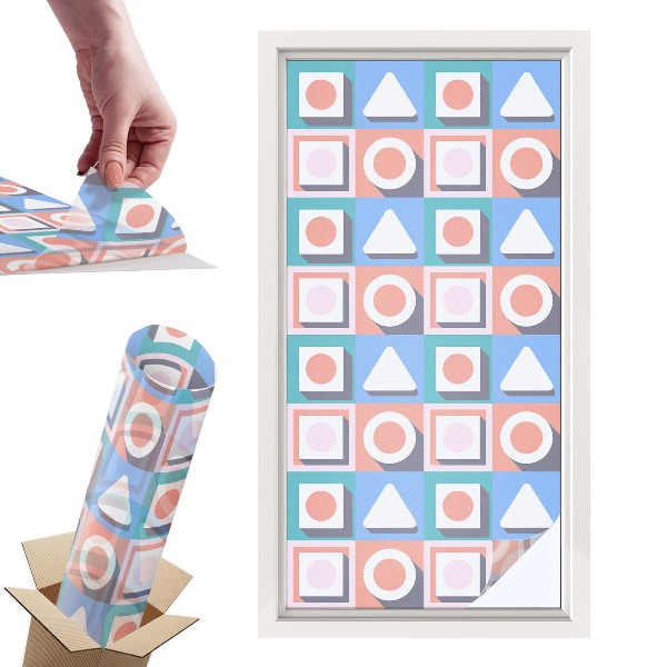 Witraż samoprzylepny na okno Geometryczne wzory