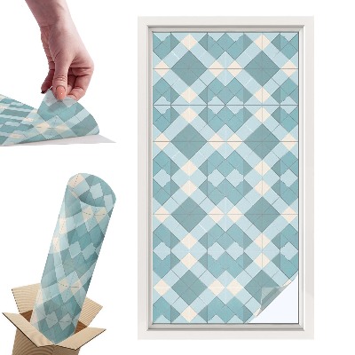 Naklejki witrażowe na drzwi Geometryczne wzory