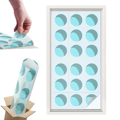 Okleina na okno mleczna Nowoczesne koła