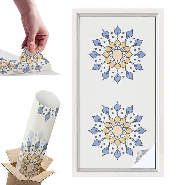 Naklejki witrażowe na drzwi Dekoracyjna mandala