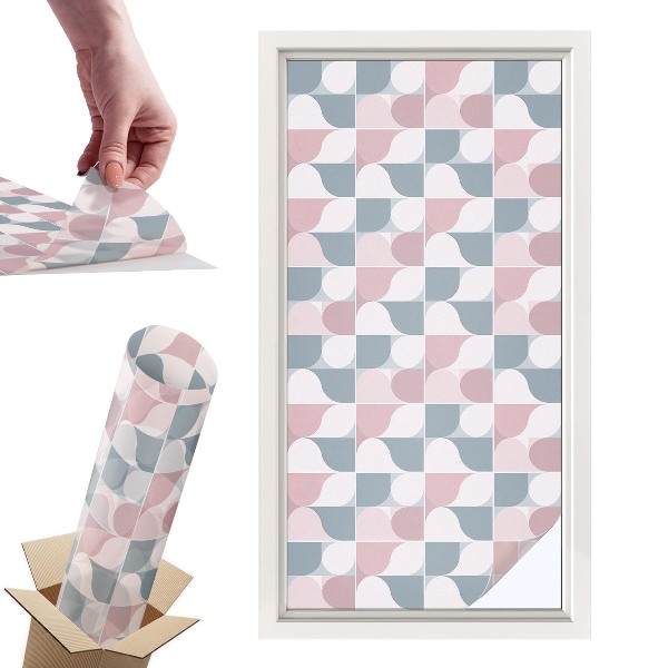 Okleina na okno mleczna Pastelowe wzory