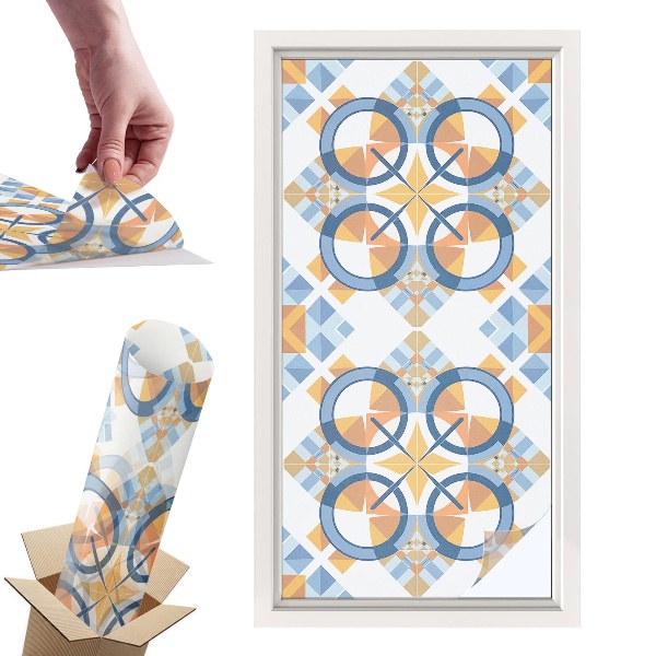 Okleina na okno mleczna Geometryczny wzór