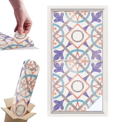 Okleina na okno mleczna Kolorowe mozaiki