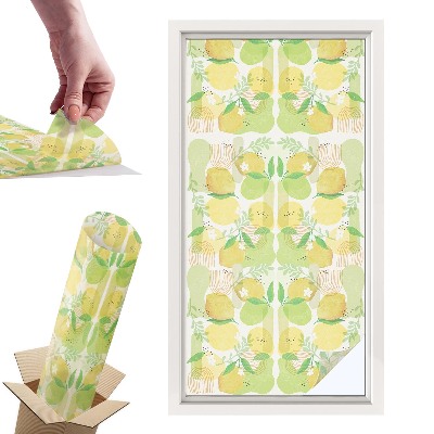 Naklejki witrażowe na drzwi Świeże cytryny