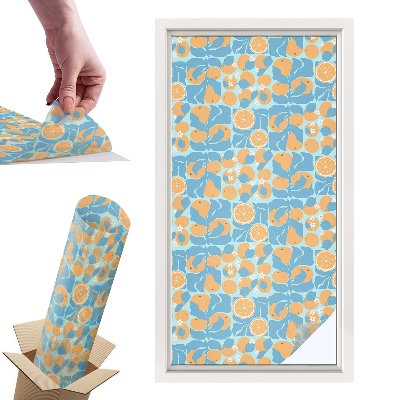 Naklejki witrażowe na drzwi Rybne cytrusy