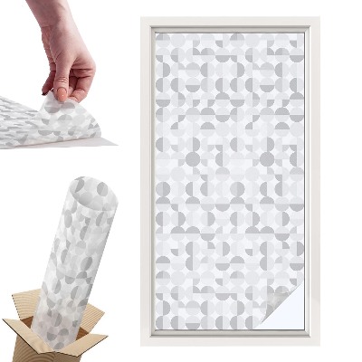 Okleina na okno mleczna Geometryczne wzory