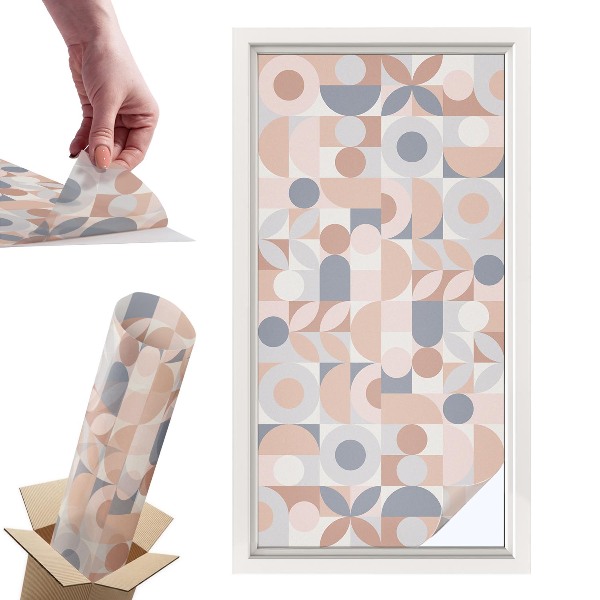 Witraż samoprzylepny na okno Abstrakcyjna mozaika