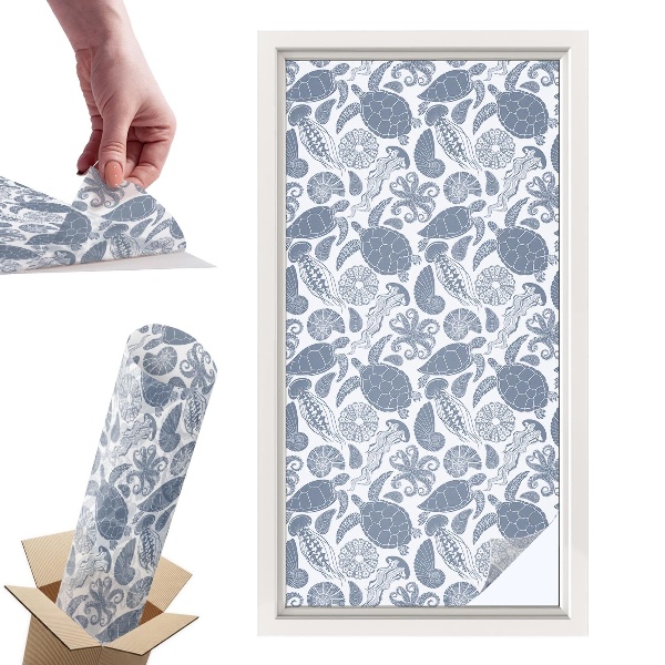 Witraż samoprzylepny na okno Oceaniczne życie