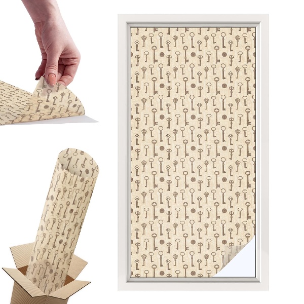 Witraż samoprzylepny na okno Tajemnicze klucze