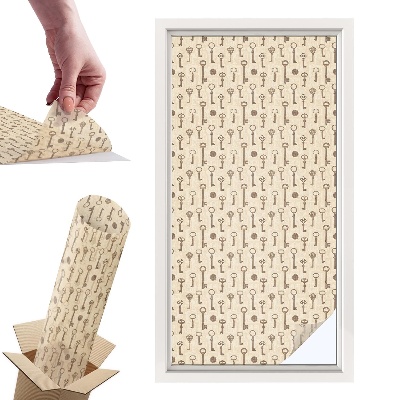 Witraż samoprzylepny na okno Tajemnicze klucze