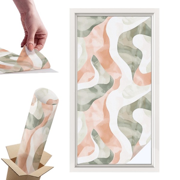 Naklejki witrażowe na drzwi Kolorowe fale