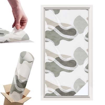 Okleina na okno mleczna Organiczny wzór