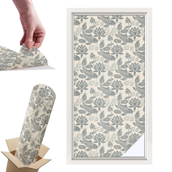 Naklejki witrażowe na drzwi Orientalny wzór