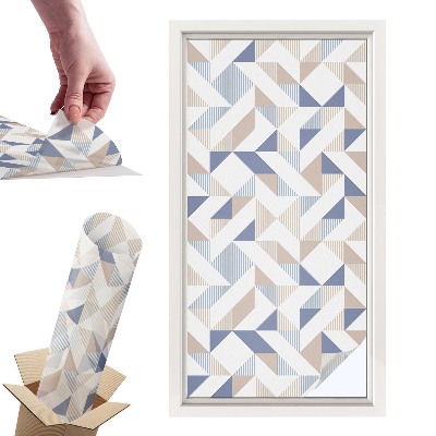 Okleina na okno mleczna Geometryczne wzory