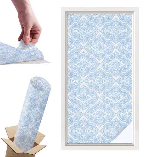 Naklejki witrażowe na drzwi Kwiatowy ornament