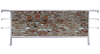 Osłona na balkon Stare cegły