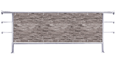 Osłona na balkon Ciemne cegły