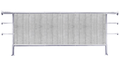 Osłona na balkon Pionowe szare deski