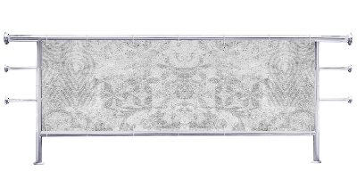 Osłona balkonu Kwiecisty szary wzór