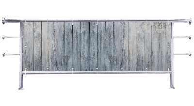 Osłona balkonu Niebieskie deski pionowe