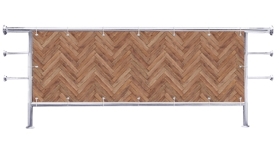 Osłona na balkon Jodełka drewno