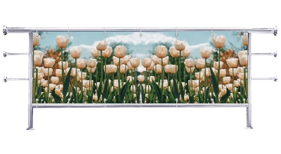 Osłona na balkon Tulipany