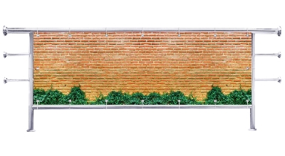 Osłona na balkon Cegła i rośliny