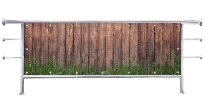 Osłona balkonu Drewniany płot z trawą