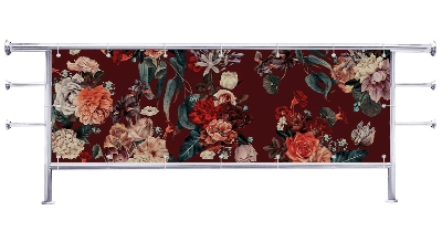 Osłona na barierkę balkonu Malowany kwiecisty wzór